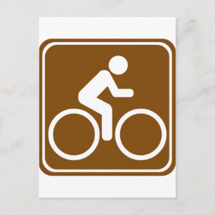 Radweg Wegweiser Postkarte