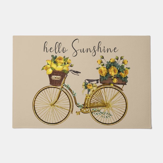 Radwillkommenmatte, Bike-Türmatte, Fahrradverleih Fußmatte (Vorderseite)