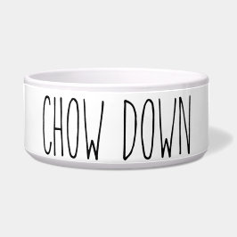 RAE DUNN Inspiriert Chow Down Pet Food Bowl Napf