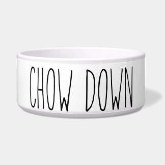 RAE DUNN Inspiriert Chow Down Pet Food Bowl Napf