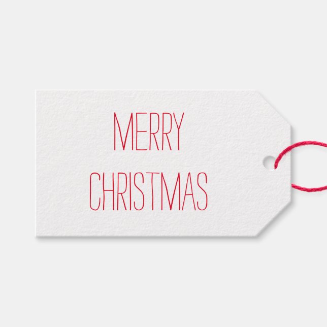 Rae Dunn Inspirierte Weihnachtsgeschenke Tags Geschenkanhänger (Vorderseite (Horizontal))