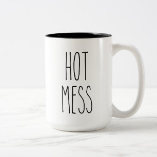 RAE DUNN Inspiriertes Hot Mess Bauernhaus Zweifarbige Tasse