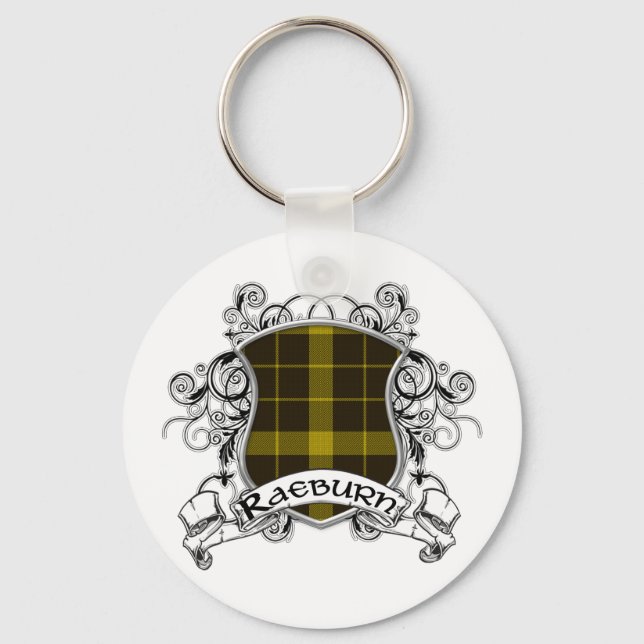 Raeburn Tartan Shield Schlüsselanhänger (Vorderseite)