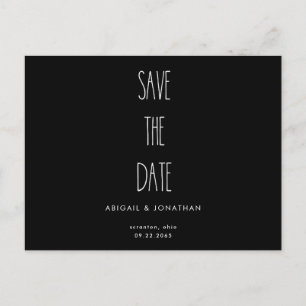 RaeDunn Wedding Black & White Save the Date Einladungspostkarte