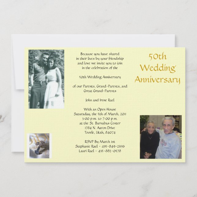 Rael 50. Jahrestag,… Einladung (Vorderseite)