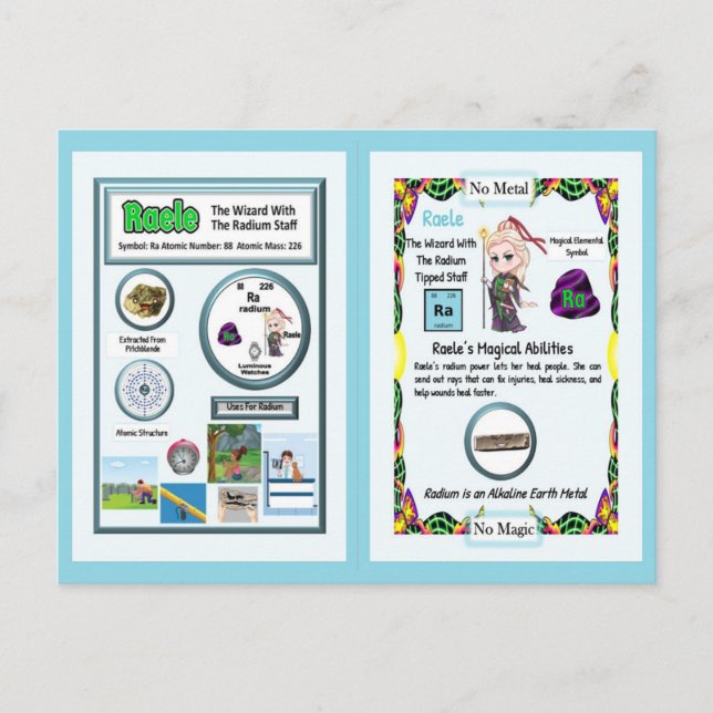Raele Wizard - Radium-Element Postkarte (Vorderseite)