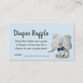 Raffelschein für Boy Elephant Baby Dusche Begleitkarte
