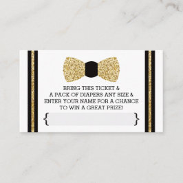 Raffelschein, Gold, Schwarz Begleitkarte
