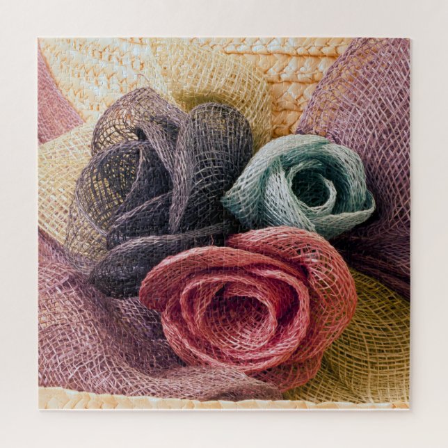 Raffia-Rose Puzzle (Vertikal)