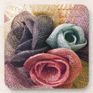 Raffia-Rose Untersetzer