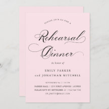 raffiniert | Kalligrafie Rosa Probe Abendessen