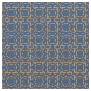 Raffinierte Blau- und Gold Designer-Stoffe Stoff