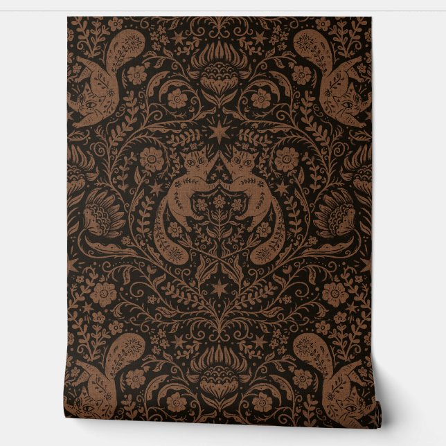 Raffinierte Bohemische Katzen - gebleicht Tapete (Abrollen)