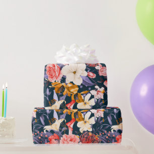 Raffinierte Boho-Blumenparty Geschenkpapier