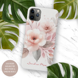 Raffinierte Elegante Zarte Wasserfarben Blumen Case-Mate iPhone Hülle