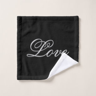 Raffinierte Graue Schwarze Liebe Waschlappen