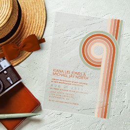 Raffinierte Linien Geometric Wedding Terra Cotta I Acryleinladungen