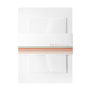 Raffinierte Linien Geometric Wedding Terra Cotta I Einladungsbanderole