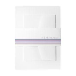 Raffinierte Linien Geometric Wedding Violet ID983 Einladungsbanderole
