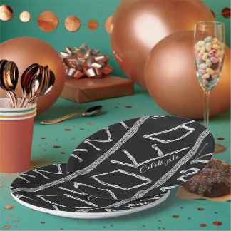 Raffinierte Luxus Afrikanische Karibische Mudcloth Pappteller