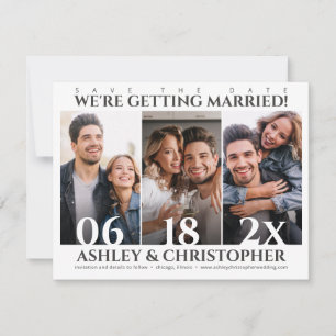Raffinierte Minimalistische Foto Save the Date-Kar Date