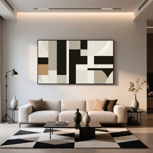 Raffinierte neutrale Geometrie Leinwanddruck