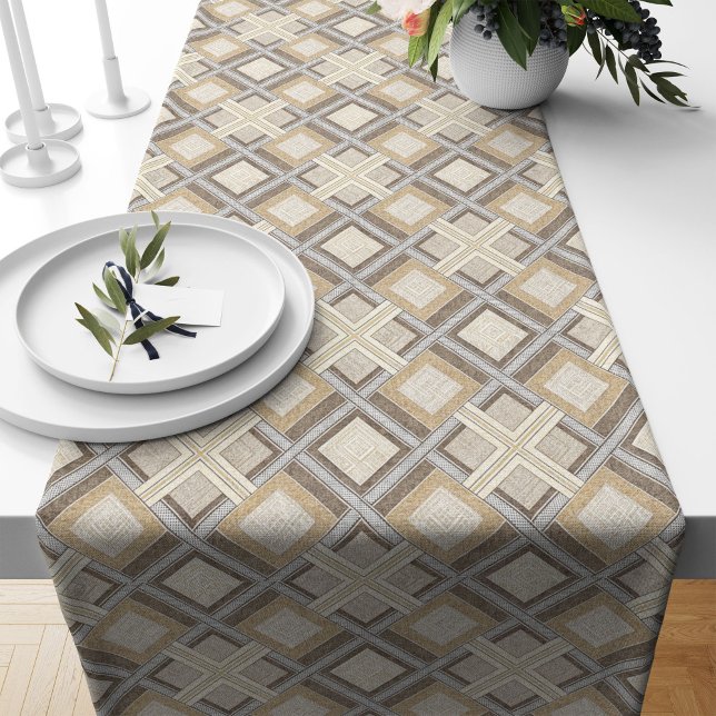 Raffinierte neutrale Tischläuferformen zeitgenössi Großer Tischläufer (Refined Neutral Table Runner Contemporary Shapes)