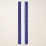 Raffinierte Sporty Chic Navy Blaue Streifen Schal<br><div class="desc">Dieses elegante,  sportliche Design zeichnet sich durch lange,  weiße Mitte-Rennstreifen gegen marineblau blaue Kanten aus.</div>