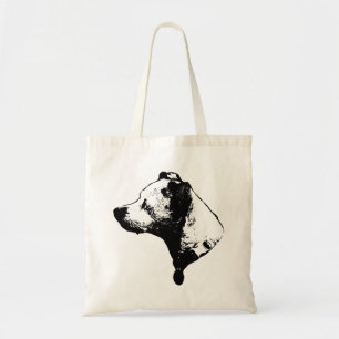 Raffinierte Terrier Mix Leinwand Tasche