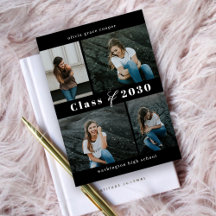 Raffinierter Collage EDITABLE COLOR Abschluss Invi