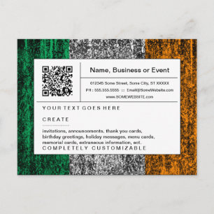 Raffinierter QR-Code: IRLAND Einladungspostkarte