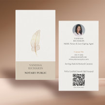 Raffiniertes Beige Gold Feather Notary Foto QR
