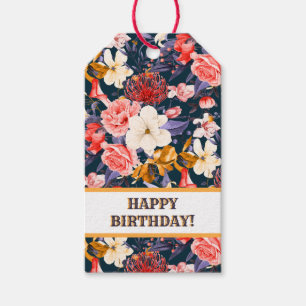Raffiniertes Boho Floral Party Geschenkanhänger