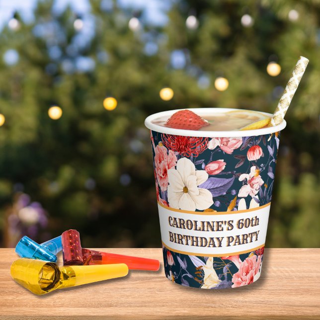 Raffiniertes Boho Floral Party Pappbecher (Von Creator hochgeladen)