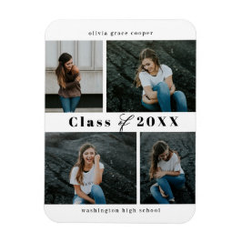 Raffiniertes Collage EDITABLE Abschluss Magnet