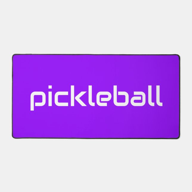 Raffiniertes, modernes, weißes PICKLEBALL auf Lila Schreibtischunterlage (Vorderseite)