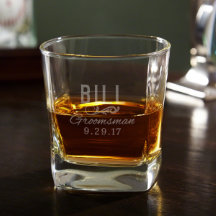 Raffiniertes, quadratisches Whiskey-Glas