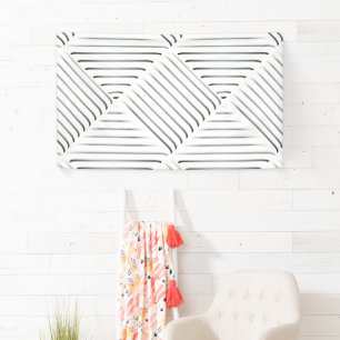 Raffiniertes Quadratmuster Banner