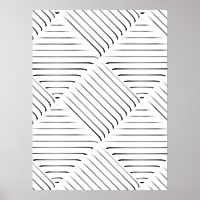 Raffiniertes Quadratmuster Poster (Vorne)