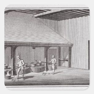 Raffiniertes Salz Quadratischer Aufkleber