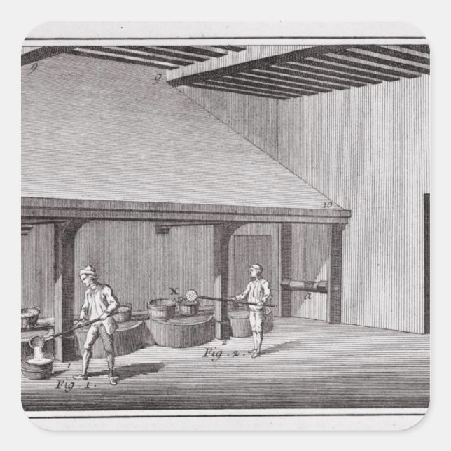 Raffiniertes Salz Quadratischer Aufkleber (Vorderseite)