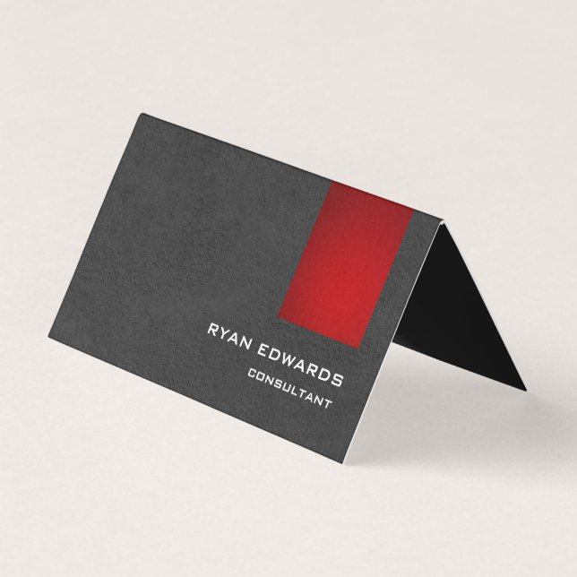 Raffiniertes stilvolles rotes graues Muster modern Visitenkarten (Vorderseite)