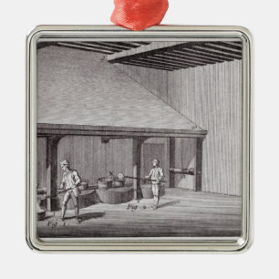 Raffinierungssalpeter Silbernes Ornament