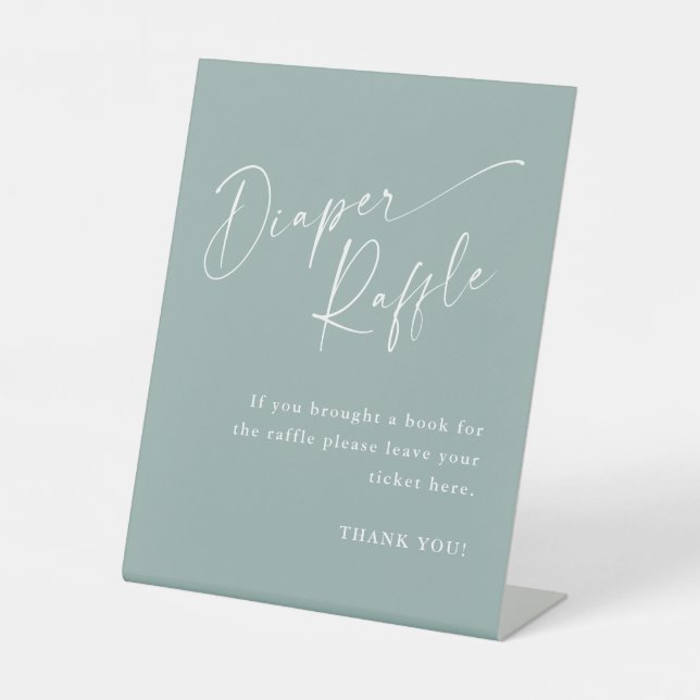 Raffle für das neutrale Baby-Duschduschen Sockelschild (Vorderseite)