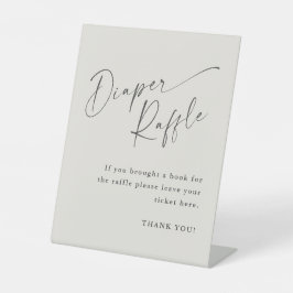 Raffle für das neutrale Baby-Duschduschen Sockelschild