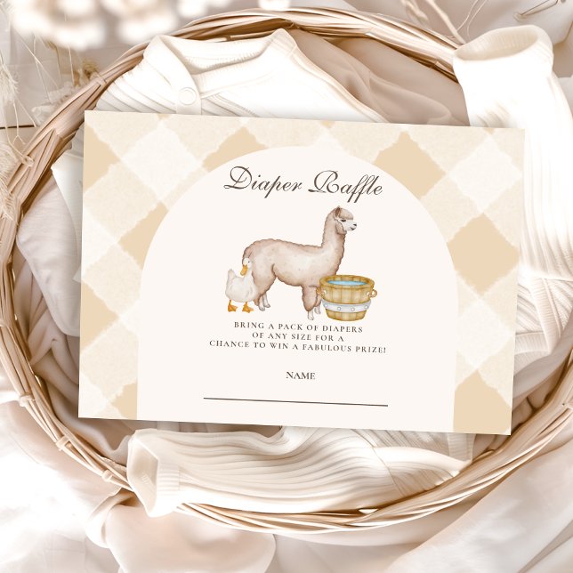 Raffle für die einheimische Babydusche Begleitkarte (Von Creator hochgeladen)