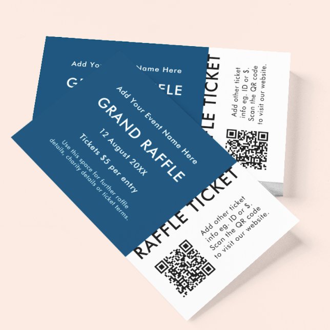Raffle Ticket Blue QR Code Preis Zeichn Event Tick (Von Creator hochgeladen)