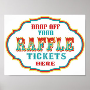 Raffle Ticket Booth Sign Poster