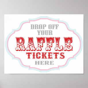 Raffle Ticket Booth Sign Poster