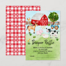 Raffle Ticket für Baby-Dusche für Landtiere